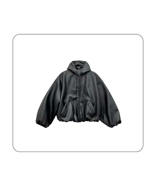Black leather jacket